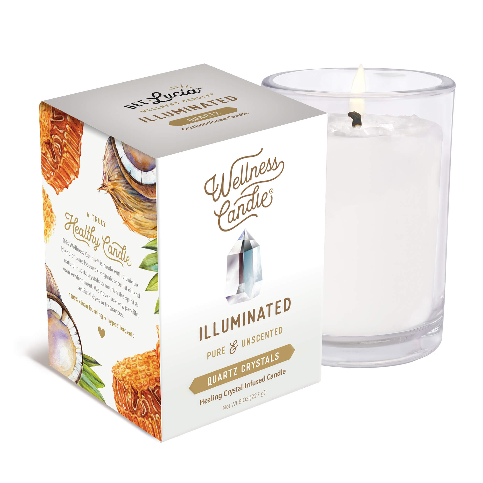Illuminated Wellness Candle® Bee Lucia Wellness Co.