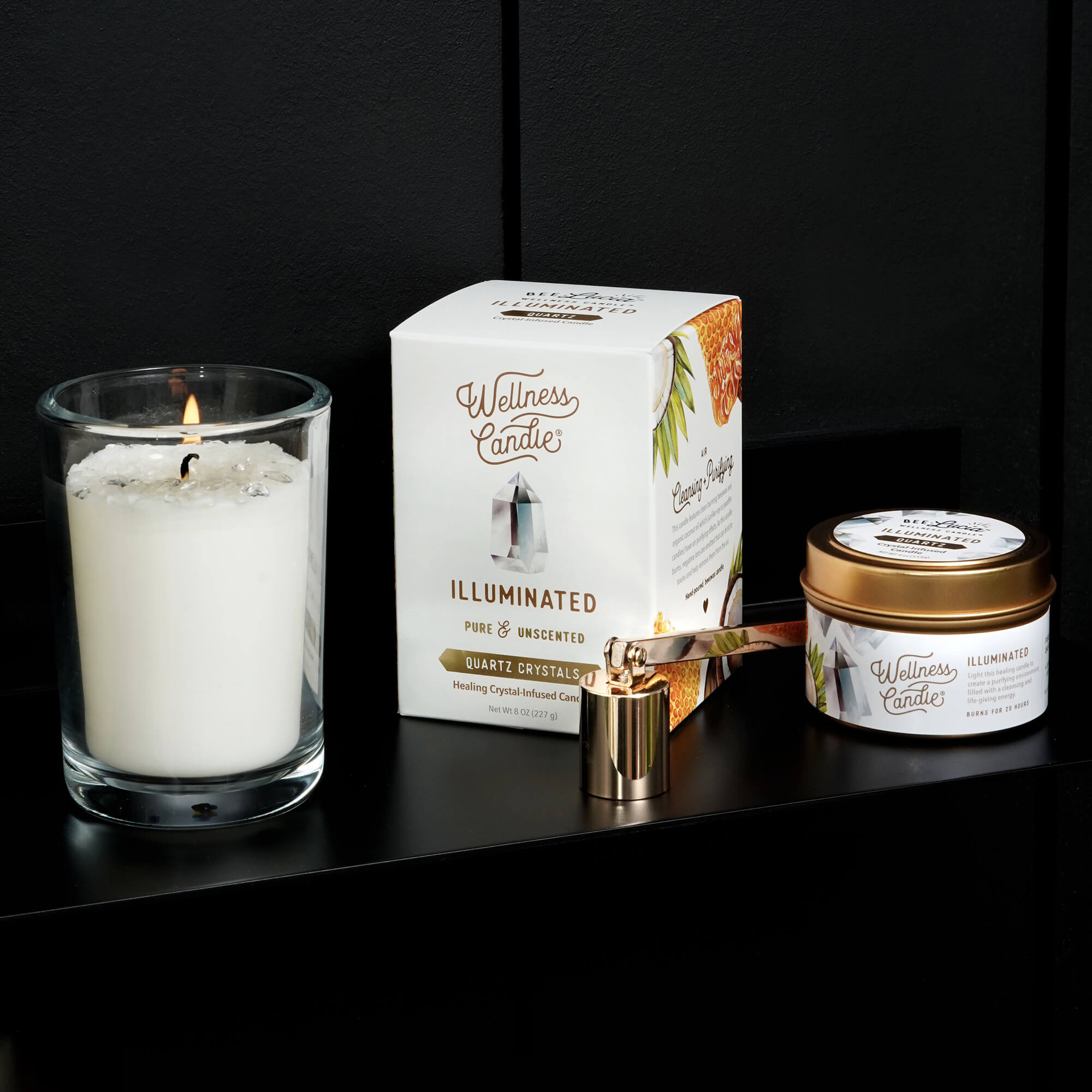 Illuminated Wellness Candle® Bee Lucia Wellness Co.
