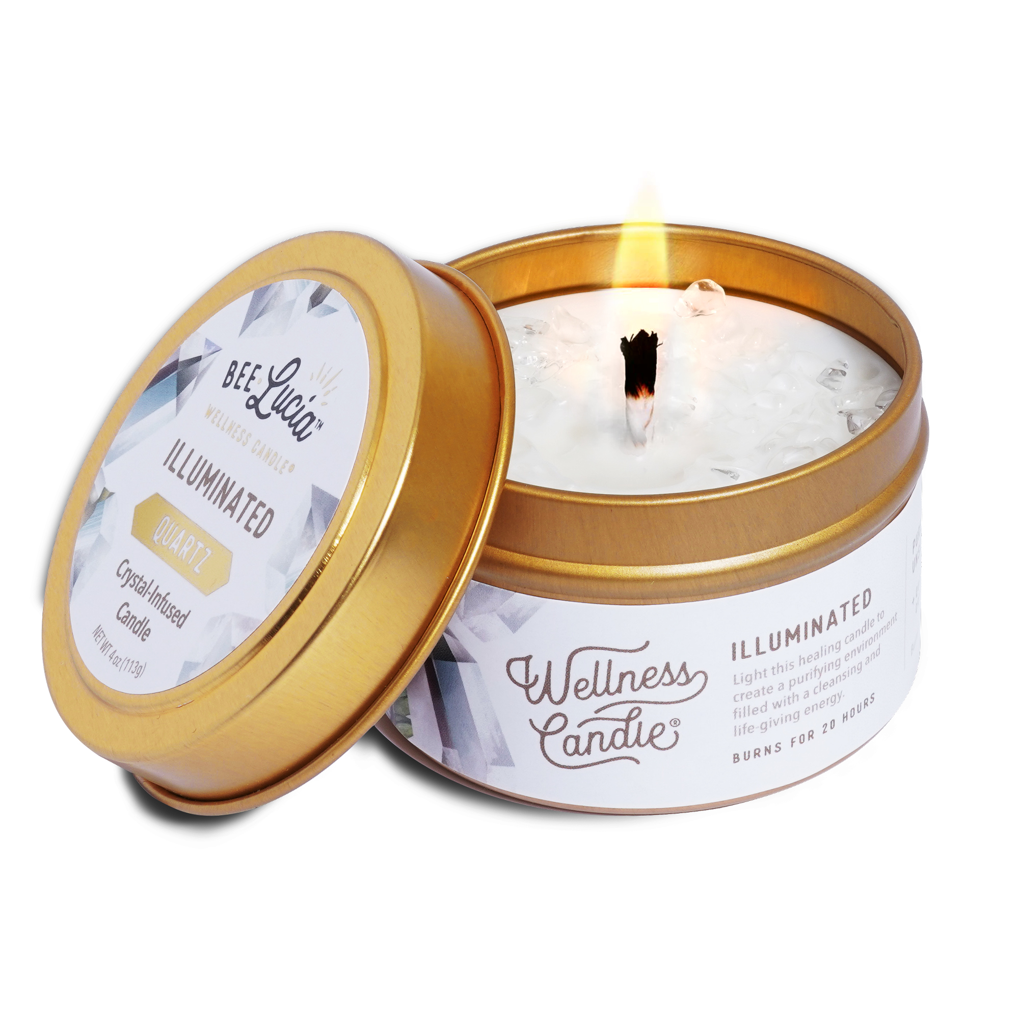 Illuminated Wellness Candle® Bee Lucia Wellness Co.