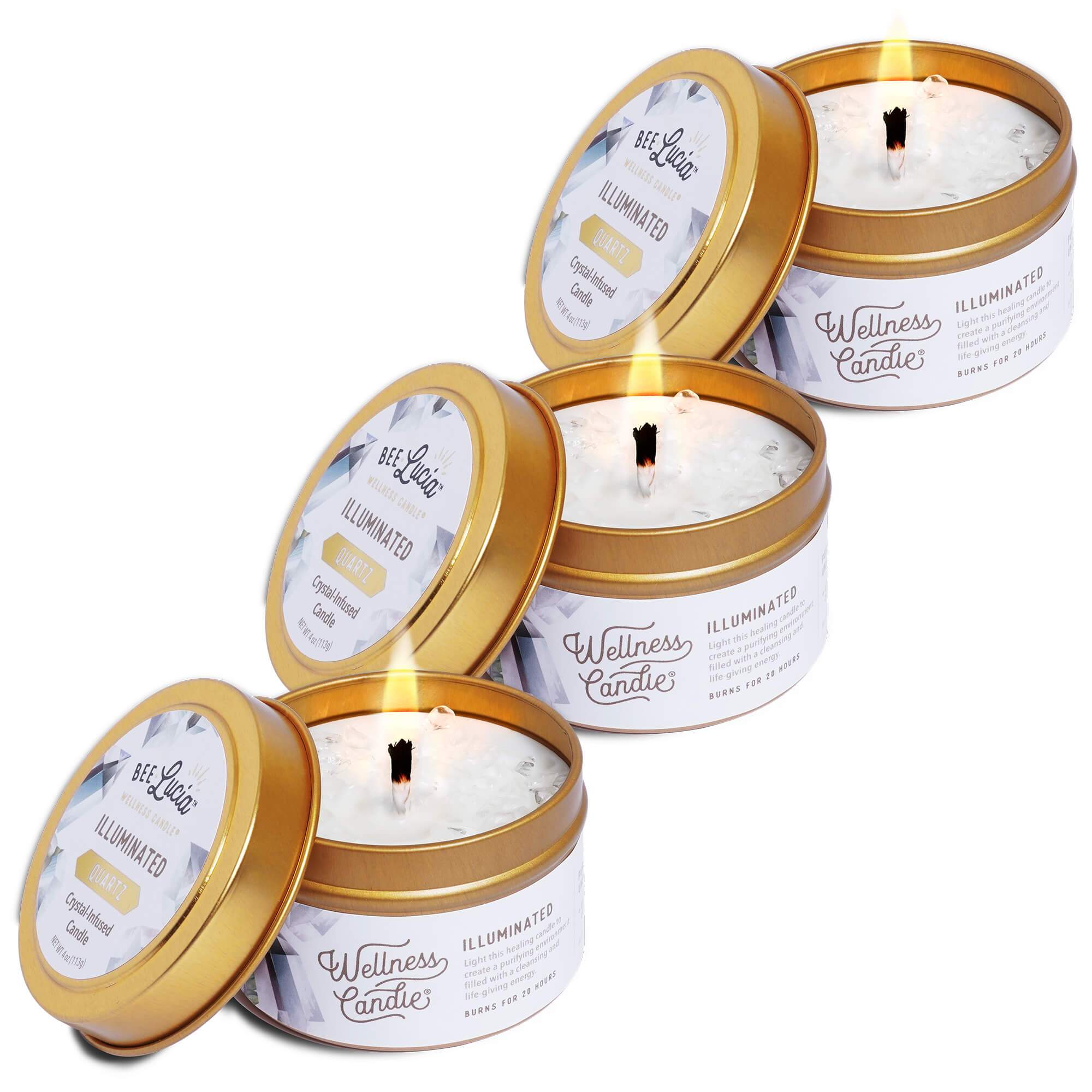 Illuminated Wellness Candle® 3Pack Bee Lucia Wellness Co.